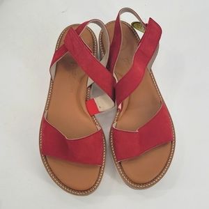 PAUL GREEN Dede Relax Platform Sandals In Red